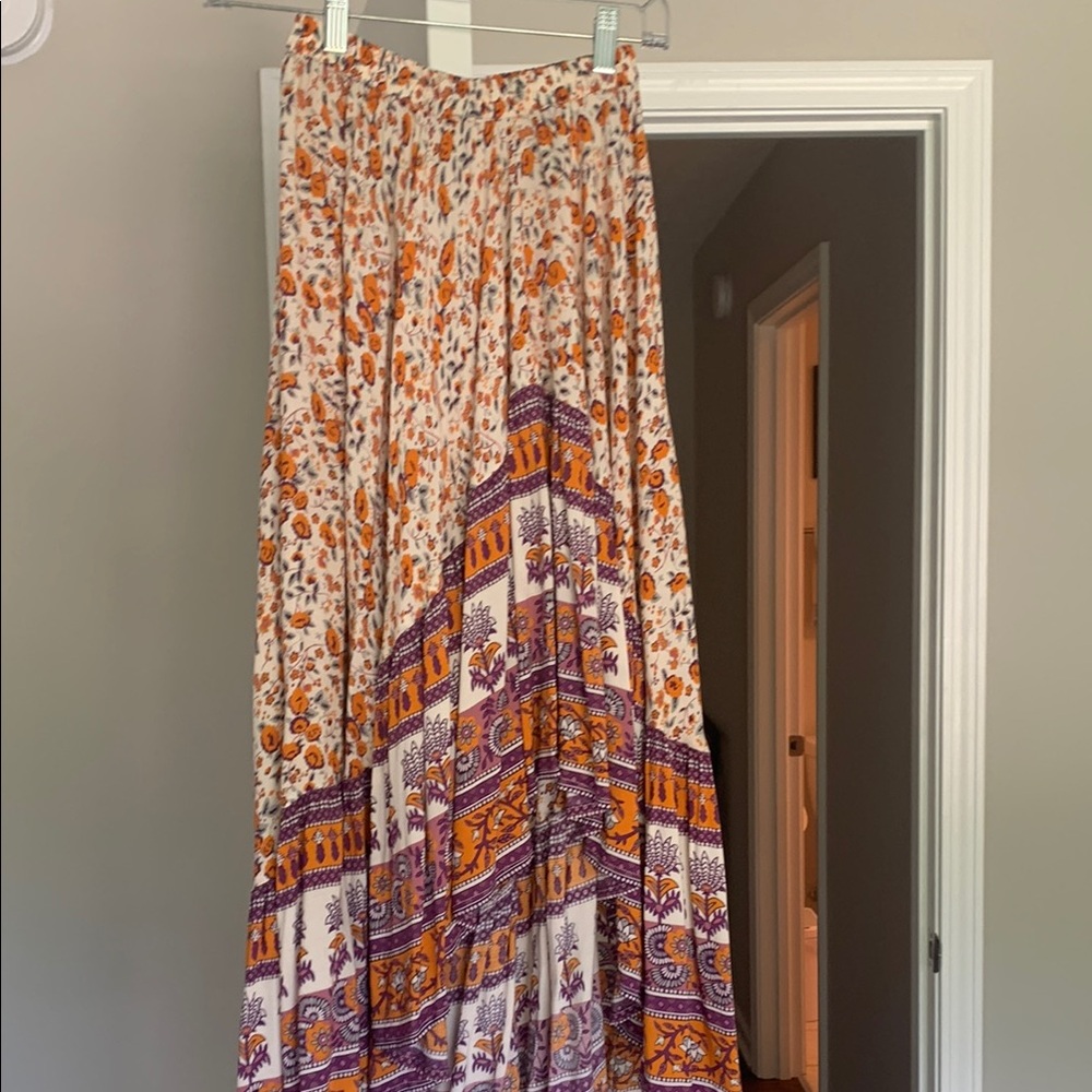 Spell Asymmetrical Skirt in Orange and Purple